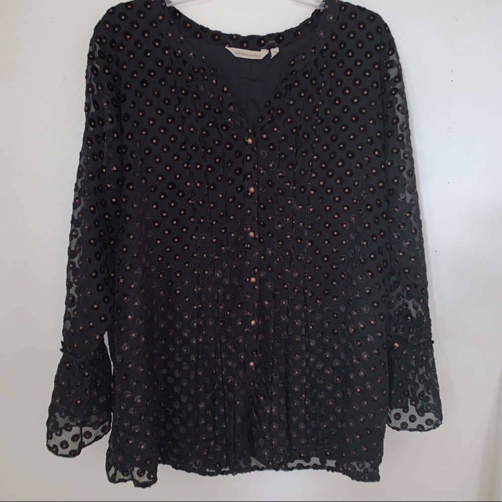 Soft Surroundings Black Blouse